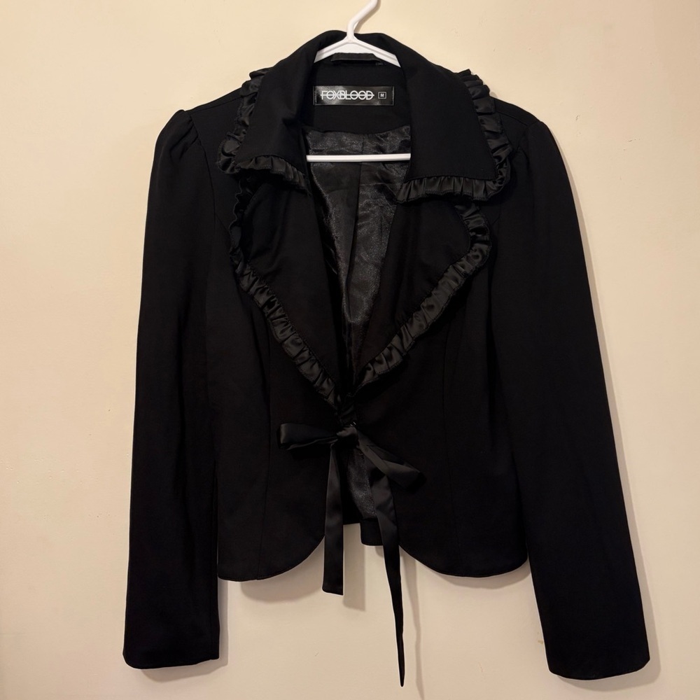 Foxblood Ophelia Cropped Blazer - Picture 2 of 6